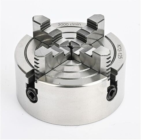 Lathe Chuck Lathe Chuck 125mm 4 Jaw Independent Chuck K72-125 with Back 3 Hole Install in Kuwait