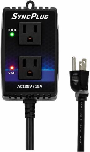 Automatic Vacuum Switch Allows Power Tool to Turn Vacuum/Accessory on and Off Automatically, Load Sensing, On Delay Prevent Circuit Overload, Shop Dust Collector Off Delay in Kuwait