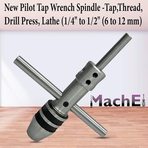 New Pilot Tap Wrench Spindle -Tap,Thread, Drill Press, Lathe (1/4" to 1/2" 1/4 "to 1/2" (6 to 12 mm)) in Kuwait