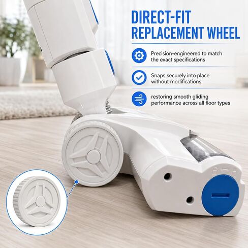 SplashNColor Replacement Wheel for Hart 20V Stick Vacuum Cleaner Head – Snap-On Design for Easy Installation | No Tools Needed | Smooth Rolling Swivel Caster for Cordless Vacuum Floor in Kuwait