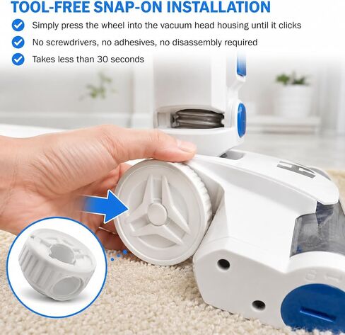 SplashNColor Replacement Wheel for Hart 20V Stick Vacuum Cleaner Head – Snap-On Design for Easy Installation | No Tools Needed | Smooth Rolling Swivel Caster for Cordless Vacuum Floor in Kuwait