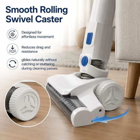 SplashNColor Replacement Wheel for Hart 20V Stick Vacuum Cleaner Head – Snap-On Design for Easy Installation | No Tools Needed | Smooth Rolling Swivel Caster for Cordless Vacuum Floor in Kuwait