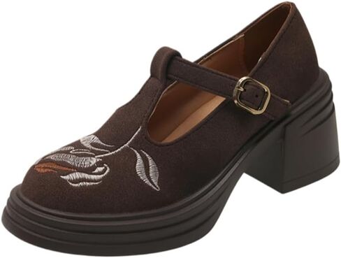 Round-Toe Lady Casual Thick-Soled Shoes - Elegant for Outdoor Use, School, Daily Life. in Kuwait