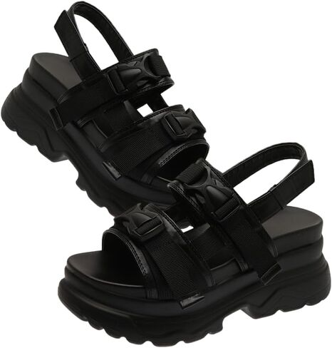 Women's Fashion Ultra-Comfort Extra-Wide Platform Sandals, Non-Slip Sole - Summer Beach & Vacation Sports Shoes with Arch Support, Breathable Design in Kuwait