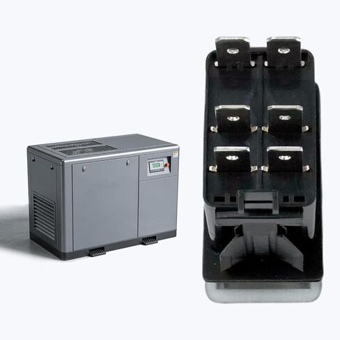 02250201-866 Rocker Switch On Off Start 3-Position Selector Switch Compatible with Sullair 185-600 Air Compressor Replacement for 02250201-866 02250201866 DPDT Power Switch in Kuwait