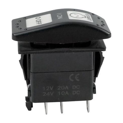 02250201-866 Rocker Switch On Off Start 3-Position Selector Switch Compatible with Sullair 185-600 Air Compressor Replacement for 02250201-866 02250201866 DPDT Power Switch in Kuwait