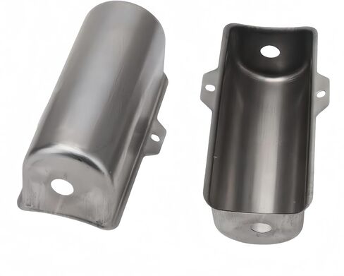 2-piece Semi-Circular Capacitor Housing with Side Mounting Holes, Metal Capacitor Enclosure for Motor Run Capacitors, Anti-Vibration Protection Cover(Big) in Kuwait