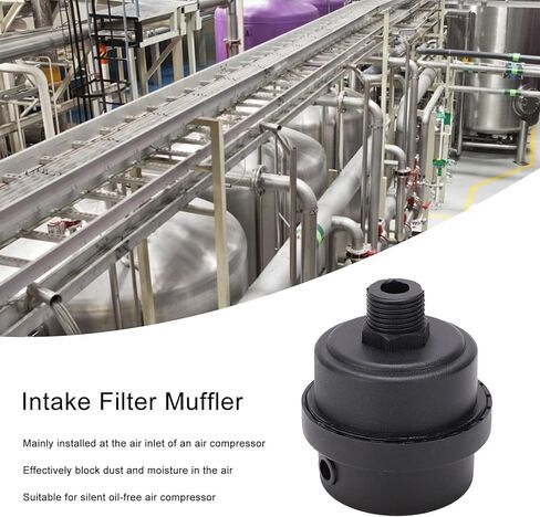 G1/2 Air Compressor Silencer Filter, 20mm Plastic Filter Noise Muffler Replacement Parts in Kuwait