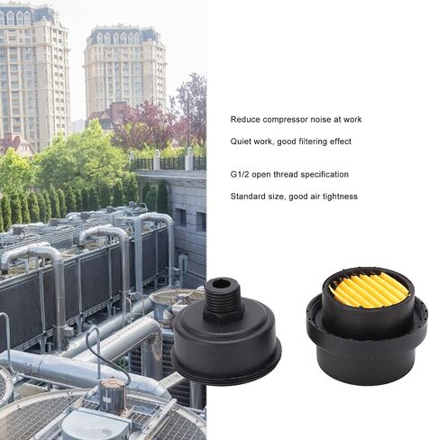 G1/2 Air Compressor Silencer Filter, 20mm Plastic Filter Noise Muffler Replacement Parts in Kuwait