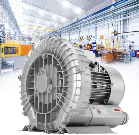 Regenerative Blower High-Pressure Vortex Ring Phase for Sewage Aeration Aquarium Blower Industrial Vacuum Pump,550W Regenerative Blower, Three Phase Aluminum Alloy Vortex Ring, Industrial A in Kuwait