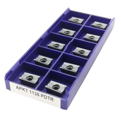 High Toughness Turning Blade Machine Accessories 10PCS APKT1135 PDTR Hard Alloy External Turning Tool Metal Cutting Tools Milling Cutters in Kuwait