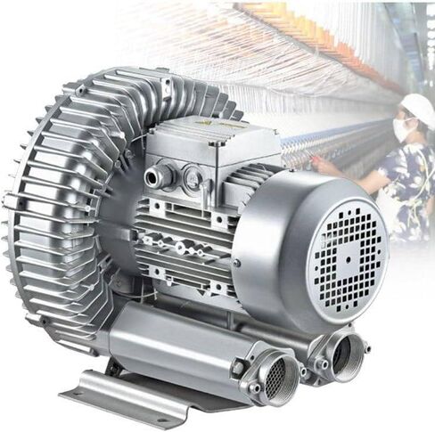 Regenerative Blower High-Pressure Vortex Ring Phase for Sewage Aeration Aquarium Blower Industrial Vacuum Pump,High-Pressure Regenerative Blower for Aquaculture & Sewage Aeration, 550W Vort in Kuwait