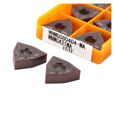 Indexable Lathe Carbide Insert 10PCS WNMG080404 15TF 6020 735 Hard Alloy External Turning Tool Lathe(WNMG080404 6020) in Kuwait
