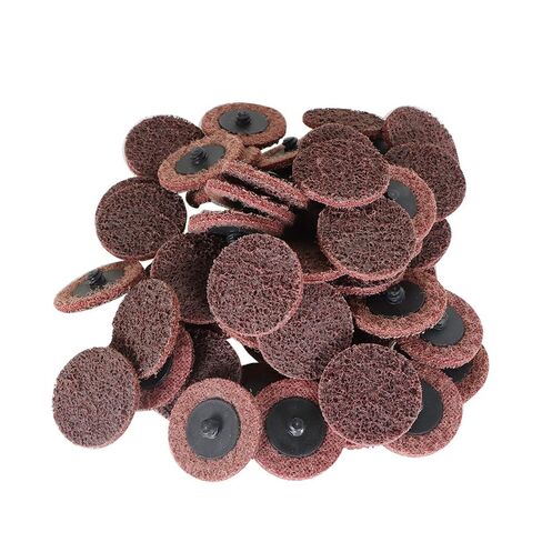 findmall 50Pcs 2 Inch Maroon Quick Change Surface Prep Conditioning Discs, Medium Grit for Cleaning, Finishing and Deburring on All Metals in Kuwait