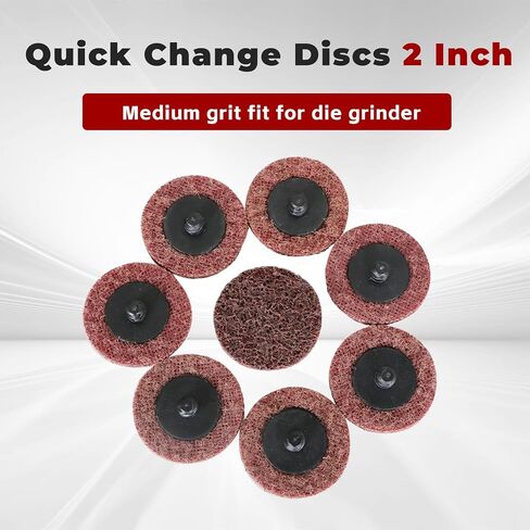 findmall 50Pcs 2 Inch Maroon Quick Change Surface Prep Conditioning Discs, Medium Grit for Cleaning, Finishing and Deburring on All Metals in Kuwait