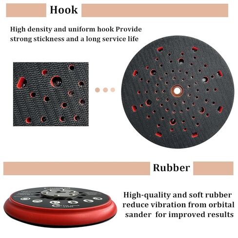 RSM6045 6 Inch Sander Pad Replacment Compatible with Bossch GET75-6 Dual-Mode Random Orbit Sander, Medium Multi Hole Sanding Pad Replace RSM6044 RSM6046 (2 pc) in Kuwait