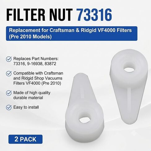 73316 Filter Nut Compatible with Craftsman Ridgid VF4000 9-16938 83872 Wet Dry Shop Vac Filter Plate Nut (Pre 2010), 2 Pack in Kuwait