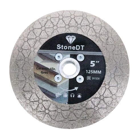 Diamond Tile Saw Blade, 5 Inch Cutting and Grinding Wheel with 5/8"-11 Flange for Porcelain Ceramic Tile Marble Granite Artificial Stone, Triangular Segment in Kuwait