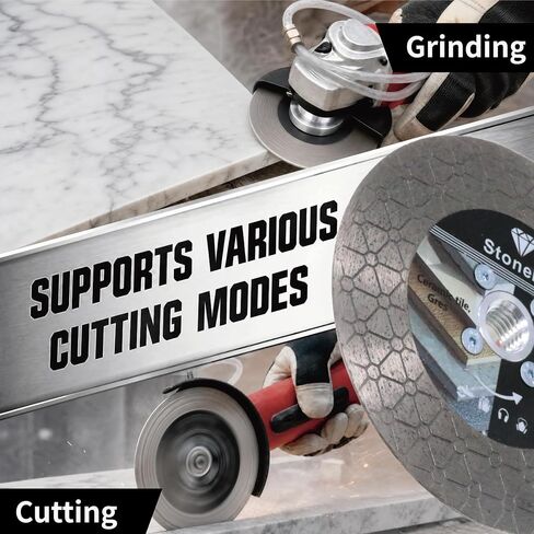 Diamond Tile Saw Blade, 5 Inch Cutting and Grinding Wheel with 5/8"-11 Flange for Porcelain Ceramic Tile Marble Granite Artificial Stone, Triangular Segment in Kuwait