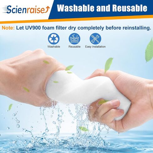 UV900 Replacement Filter for Shark Performance Lift-Away UV900 UV950(4+4) | Includes 4 Foam & Felt Filter, 4 Odor Neutralizer Cartridge for shark UV900 UV950 LA492 LA490, Compatible Parts #XFFK602UKT in Kuwait