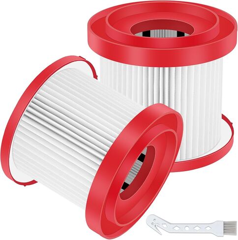 Katerelis 2 Pack Washable 49-90-1900 Wet Dry Vacuum Filter, Replacement Compatible with Milwaukee M18 Vacuum 0780-20 0880-20, Includes 1 Cleaning Brush in Kuwait