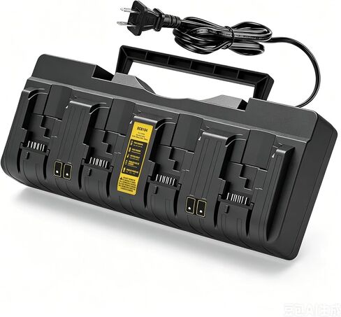 DCB104 4-Port Fast Charger Replacement for Dewalt 20V Battery Charger Compatible with DeWalt 12V/20V Max Battery DCB200 DCB201 DCB203 DCB204 DCB205 DCB206 DCB207 DCB120 in Kuwait
