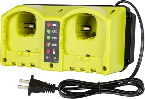 Rapid Charger Station 2 Port Compatible with Ryobi 18V Battery, Multi Tools Super Fast Charger Station Replacement for Ryobi 18V Chargers [ Battery Not Included ] in Kuwait