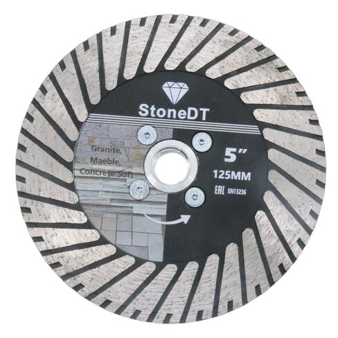 5 Inch Diamond Cutting Blades Turbo Rim Granite Cutting Disc, Saw Blades Two-in-One Design with 5/8"-11 Flange for Cutting or Grinding Granite Marble Concrete Brick in Kuwait