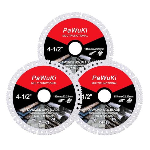 4.5" Diamond Multi-Purpose Saw Blades 3PCS,115mm Heavy Duty Angle Grinder Cutting Discs for Marble Quartz Stone Tile Metal Plastic in Kuwait