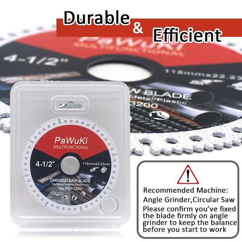 4.5" Diamond Multi-Purpose Saw Blades 3PCS,115mm Heavy Duty Angle Grinder Cutting Discs for Marble Quartz Stone Tile Metal Plastic in Kuwait