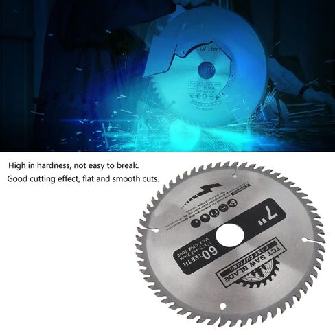 7" 60-Tooth Carbide Circular Saw Blade – for Wood and Plastic Cutting, 7000 RPM High-Speed Cutting Disc with 25.4mm Arbor in Kuwait