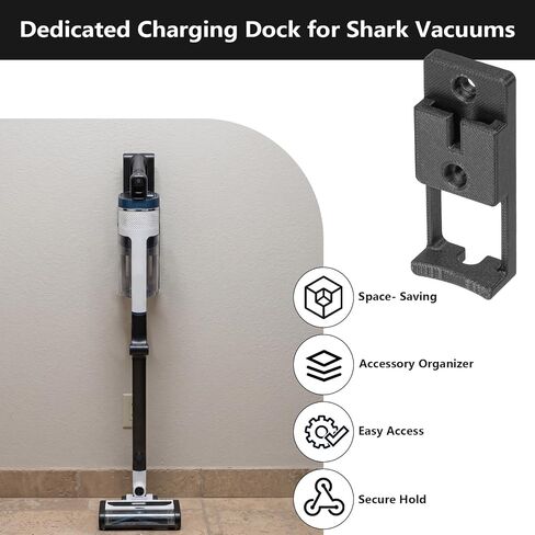 Wall Mount compatible with Shark Vacuum, Compatible with Shark Stratos & IZ400UK, Wall Mount Bracket for Cordless Vacuum, Space Saving Charging Dock Replacement Holder with Cable Organizer in Kuwait