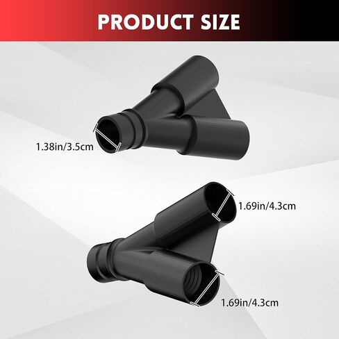 Y Splitter for Dust Extraction, Dual Port Vacuum Hose Adapter Compatible with DeWalt Airlock, Converts Single Vacuum to Two Ports for Efficient Dust Collection in Kuwait