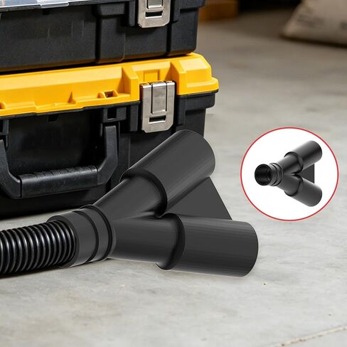 Y Splitter for Dust Extraction, Dual Port Vacuum Hose Adapter Compatible with DeWalt Airlock, Converts Single Vacuum to Two Ports for Efficient Dust Collection in Kuwait
