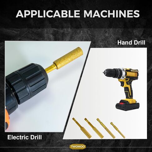 4Pcs Diamond Drill Bits, 1/4 5/16 3/8 1/2 Inch Core Drill Bits for Hard Surfaces, Diamond Hole Saw for Ceramic Porcelain Tile Glass Granite Marble Stone, with 1/4" Hex Shank in Kuwait