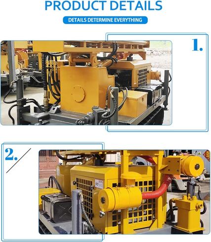 Heavy Duty Borehole Water Well Rig | Pneumatic Deep Drill Machine | Deep Well Drilling Rig for Mining, Agriculture, and Construction Projects with Stable Performance in Hard Rock. in Kuwait