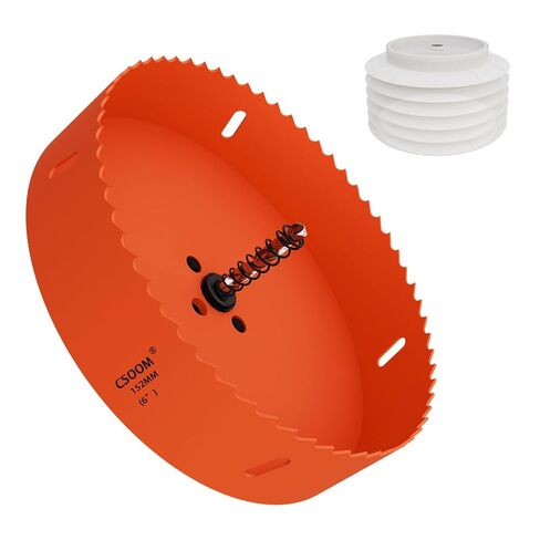 CSOOM 6" Hole Saw for Recessed Lights, 6" Bimetal Hole Saw with Dust Bowl for Cutting Wood, Thin Metal, and Plastic, Ideal for LED Lighting Installations in Kuwait
