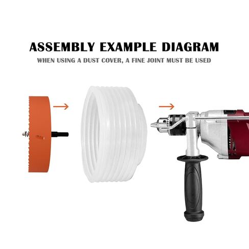 CSOOM 6" Hole Saw for Recessed Lights, 6" Bimetal Hole Saw with Dust Bowl for Cutting Wood, Thin Metal, and Plastic, Ideal for LED Lighting Installations in Kuwait