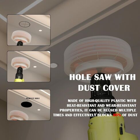 CSOOM 6" Hole Saw for Recessed Lights, 6" Bimetal Hole Saw with Dust Bowl for Cutting Wood, Thin Metal, and Plastic, Ideal for LED Lighting Installations in Kuwait