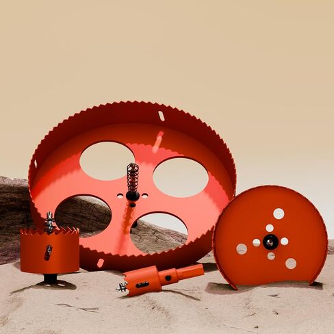 CSOOM 6" Hole Saw for Recessed Lights, 6" Bimetal Hole Saw with Dust Bowl for Cutting Wood, Thin Metal, and Plastic, Ideal for LED Lighting Installations in Kuwait