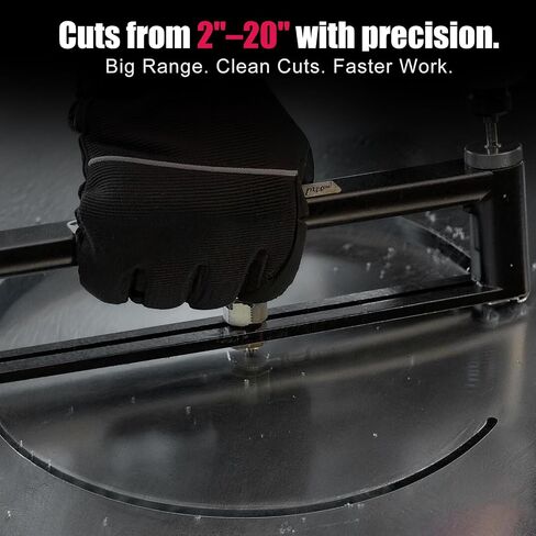 8923 Adjustable Sheet Metal Hole Cutter 2–20 Inch, Cuts Up to 20 Gauge Steel & 26 Gauge Stainless, Lightweight, Fast & Durable for HVAC & Ductwork in Kuwait