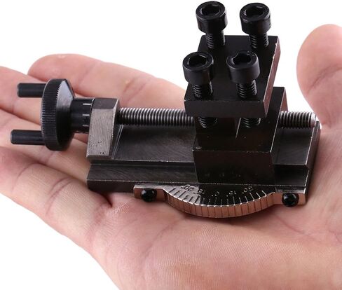 Lathe Tool Post Assembly Lathe Compound Rest Mini Lathe Tool Holder Accessories 30 Degree Rotatable for Mini Lathe in Kuwait