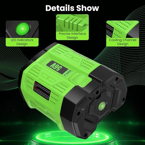 BA2800 7.5Ah Replacement for EGO Battery(7.5Amps-1P) | Compatible with EGO Battery 56V 7.5 Ah BA2800T BA4200T BA5600T BA1400 in Kuwait