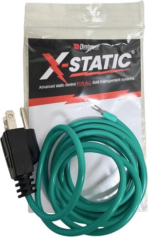 Dustopper X-Static Grounding Kit – Anti Static Ground Wire for Cyclone Dust Collector Kit, Shop Vacuum Grounding Plug for Wet Dry Vacuum Cleaner & Dust Collection Systems in Kuwait