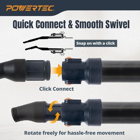 POWERTEC Dust Collection Fitting with Quick-Change Adapter for Shop Vacuum Hoses & Fittings Ranging from 2-1/2" to 1-1/2" (70479) in Kuwait