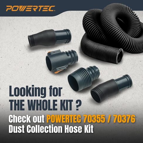 POWERTEC Dust Collection Fitting with Quick-Change Adapter for Shop Vacuum Hoses & Fittings Ranging from 2-1/2" to 1-1/2" (70479) in Kuwait