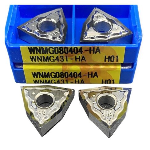 Indexable Lathe Carbide Insert 10PCS WNMG080402 WNMG080404 WNMG080408-HA H01 Hard Alloy Aluminum Processing External Turning Lathe Tool(WNMG080402-HA H01) in Kuwait