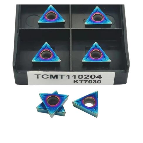 Indexable Lathe Carbide Insert 10PCS TCMT110204 TCMT110208 Hard Alloy External Turning Tool Lathe Cutter Tools Use for Stainless Steel(TCMT110204 KT7030) in Kuwait