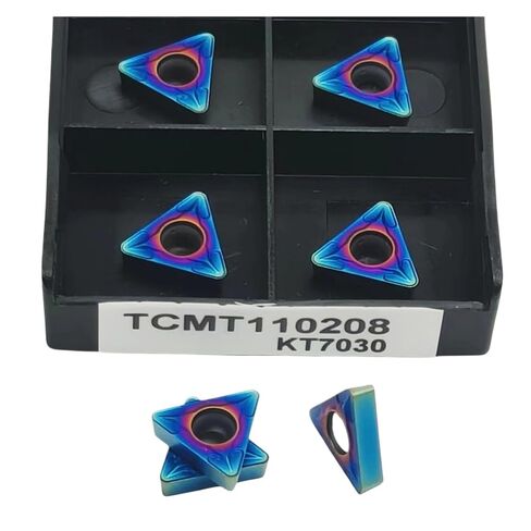 Indexable Lathe Carbide Insert 10PCS TCMT110204 TCMT110208 Hard Alloy External Turning Tool Lathe Cutter Tools Use for Stainless Steel(TCMT110204 KT7030) in Saudi Arabia