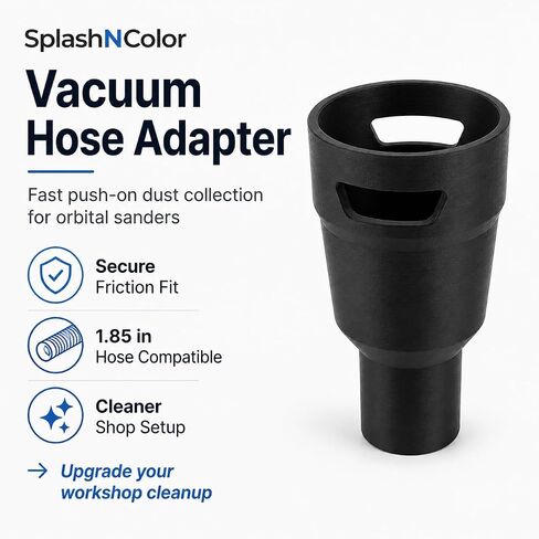 SplashNColor Vacuum Hose Adapter for Makita Sanders BO5030 BO3710 BO5041 – 1.85" Shop Vac Dust Collection | Quick Connect Friction Fit | Workshop Cleanup Tool Attachment in Kuwait